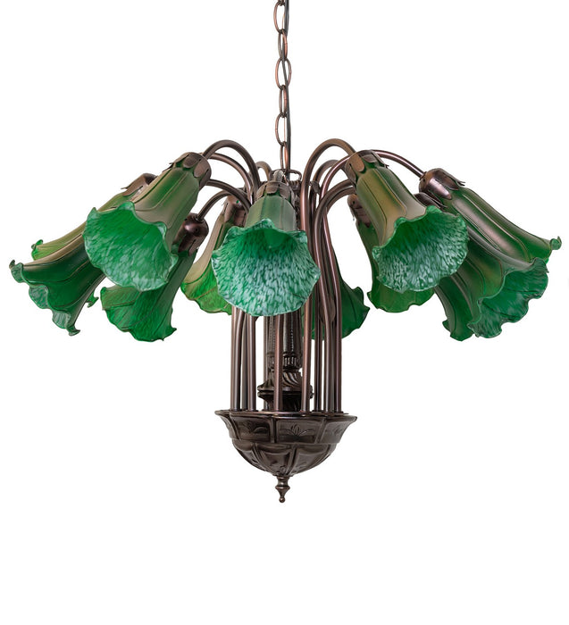 Meyda Tiffany 14136 12 Light Chandelier, Mahogany Bronze