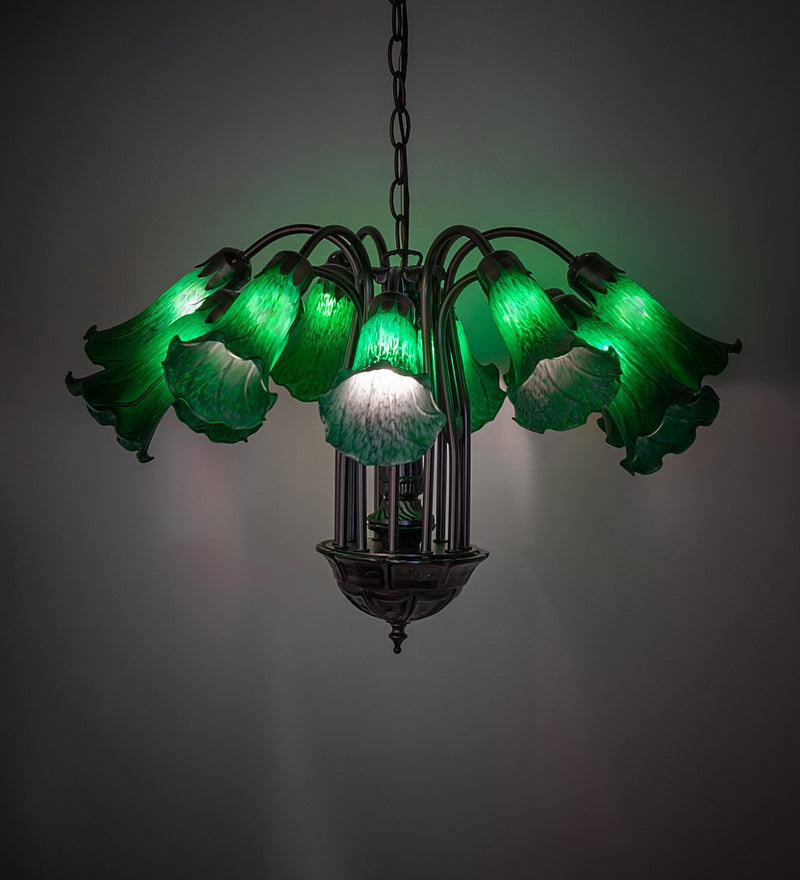 Meyda Tiffany 14136 12 Light Chandelier, Mahogany Bronze