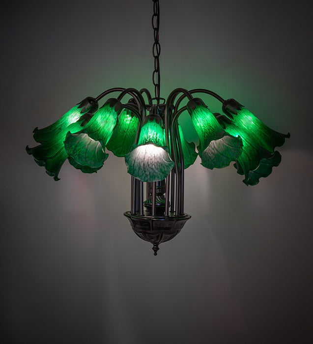 Meyda Tiffany 14136 12 Light Chandelier, Mahogany Bronze