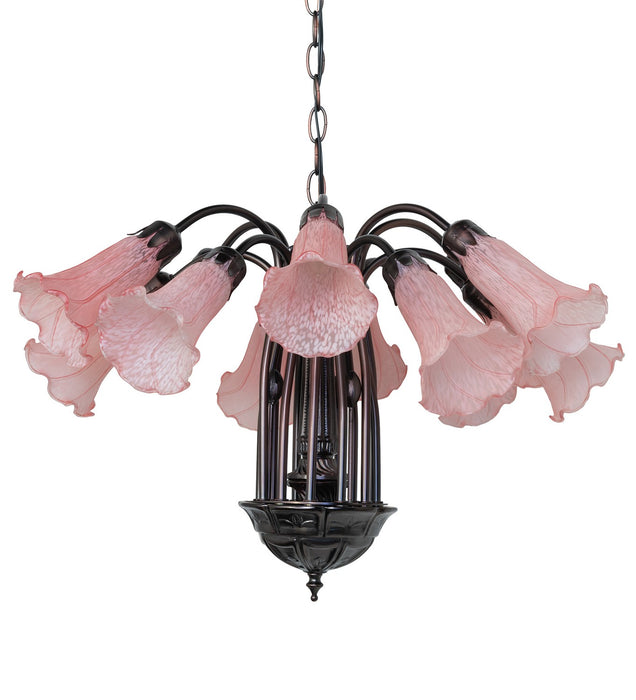 Meyda Tiffany 147292 12 Light Chandelier, Mahogany Bronze