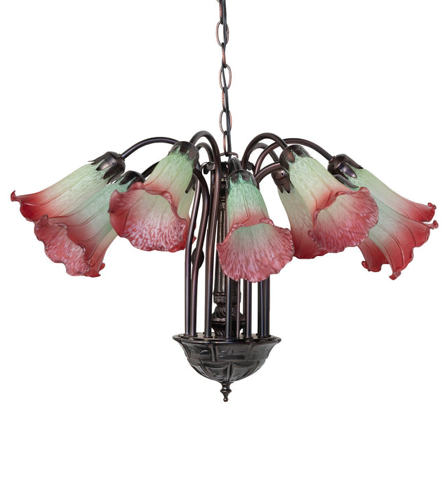Meyda Tiffany 185083 12 Light Chandelier, Mahogany Bronze