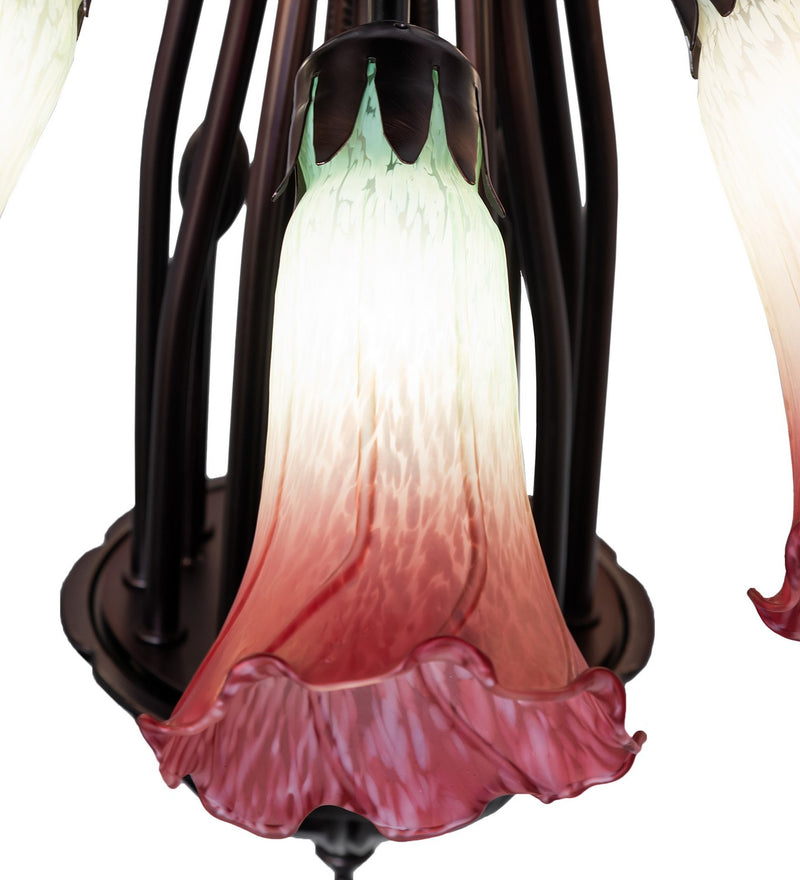Meyda Tiffany 185083 12 Light Chandelier, Mahogany Bronze