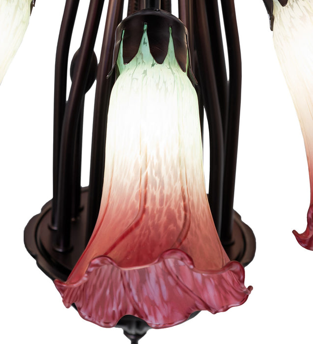 Meyda Tiffany 185083 12 Light Chandelier, Mahogany Bronze