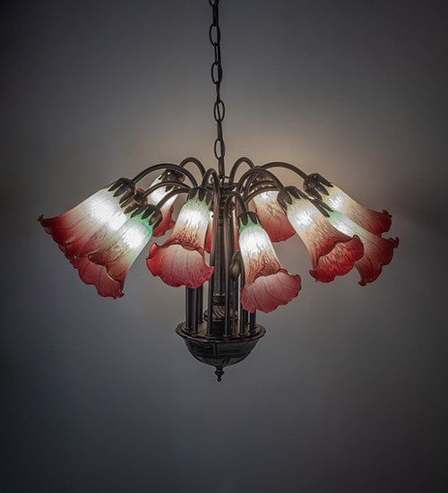Meyda Tiffany 185083 12 Light Chandelier, Mahogany Bronze