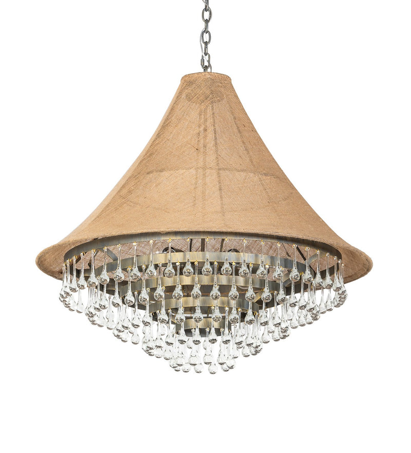 Meyda Tiffany 242372 Six Light Pendant, Antique Brass