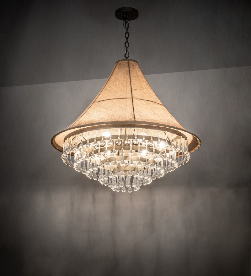 Meyda Tiffany 242372 Six Light Pendant, Antique Brass