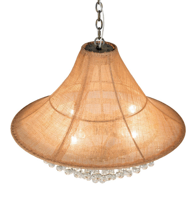 Meyda Tiffany 242373 Four Light Pendant, Antique Brass