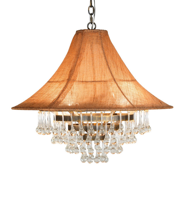 Meyda Tiffany 242373 Four Light Pendant, Antique Brass
