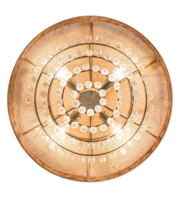 Meyda Tiffany 242373 Four Light Pendant, Antique Brass