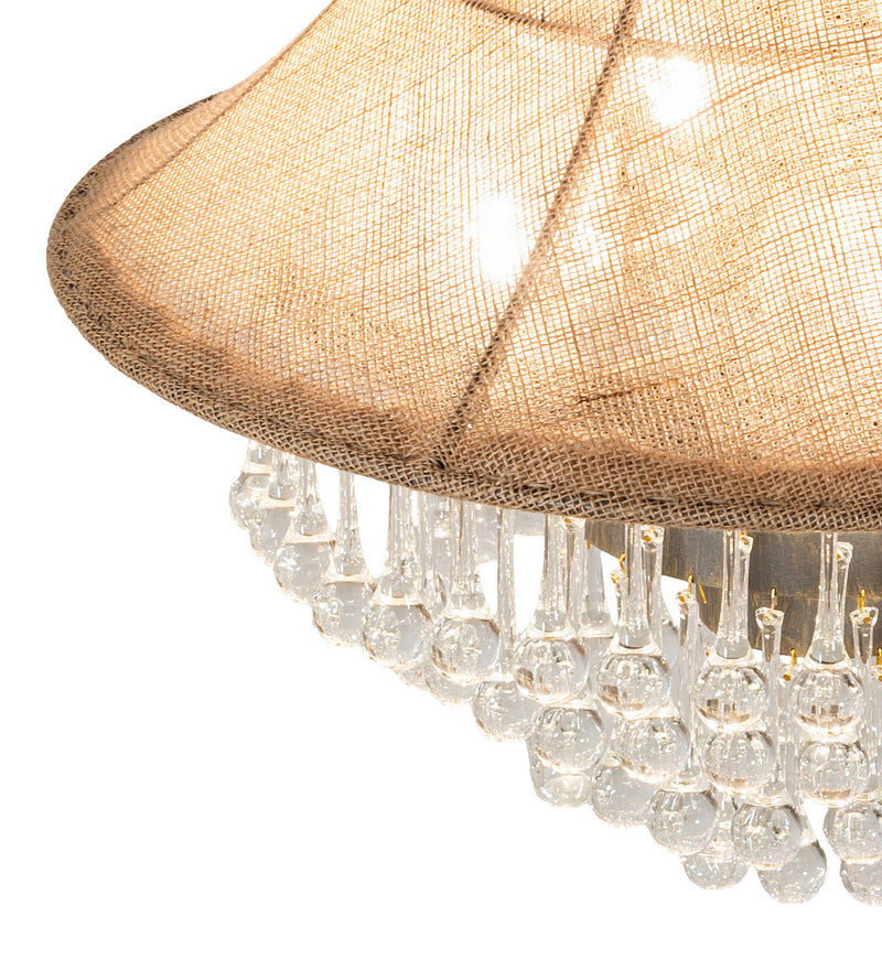 Meyda Tiffany 242374 Four Light Pendant, Antique Brass