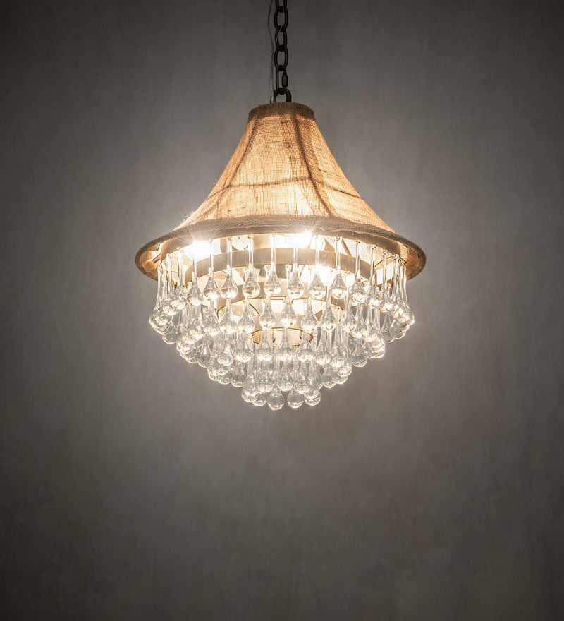 Meyda Tiffany 242375 Three Light Pendant, Antique Brass