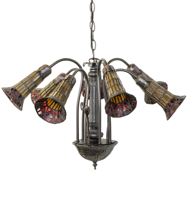 Meyda Tiffany 251574 12 Light Chandelier, Mahogany Bronze