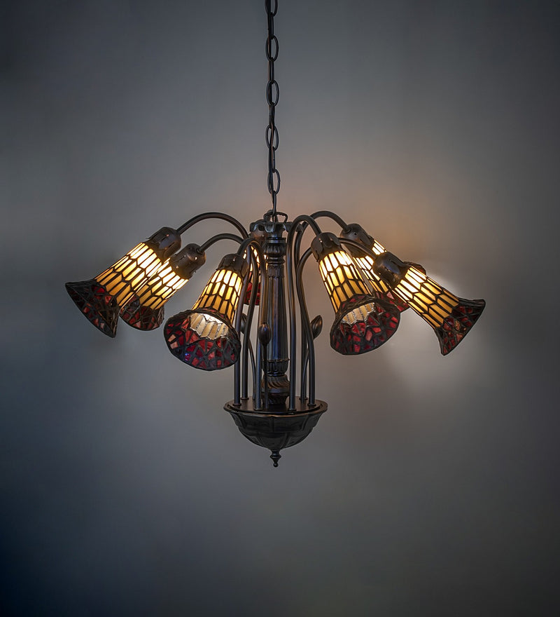 Meyda Tiffany 251574 12 Light Chandelier, Mahogany Bronze
