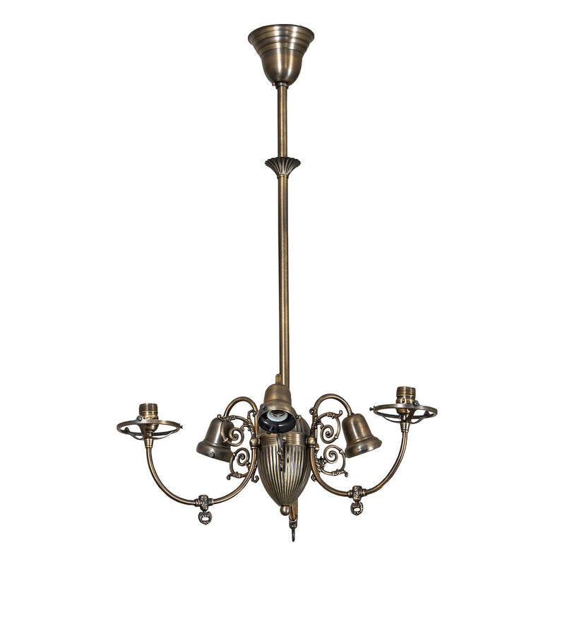 Meyda Tiffany 253212 Six Light Chandelier, Antique Brass