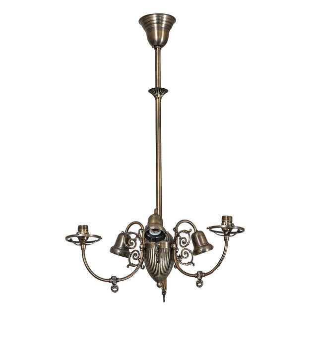 Meyda Tiffany 253212 Six Light Chandelier, Antique Brass