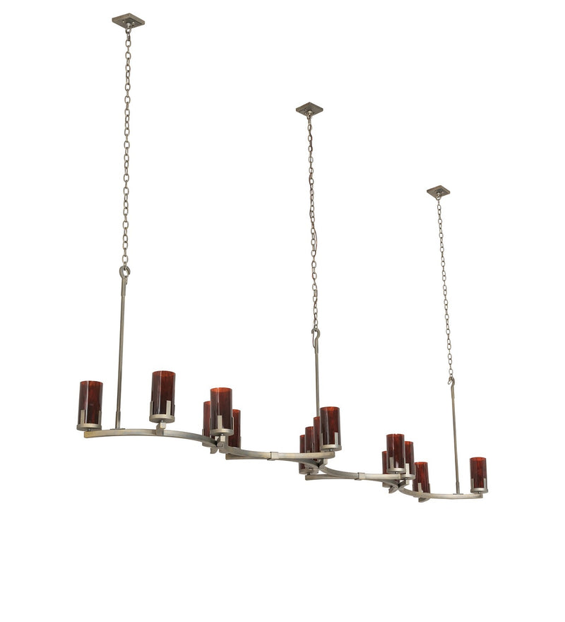 Meyda Tiffany 256730 14 Light Chandelier, Painted Antique Brass