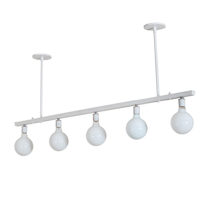 Meyda Tiffany 257269 Five Light Pendant, Gloss White