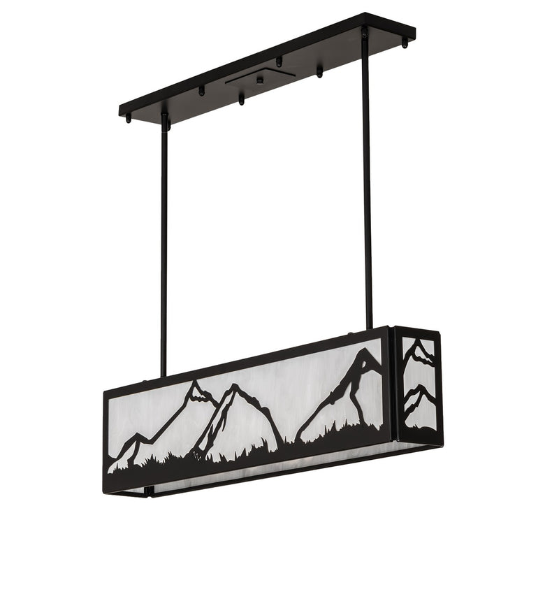 Meyda Tiffany 257743 Four Light Pendant, Solar Black
