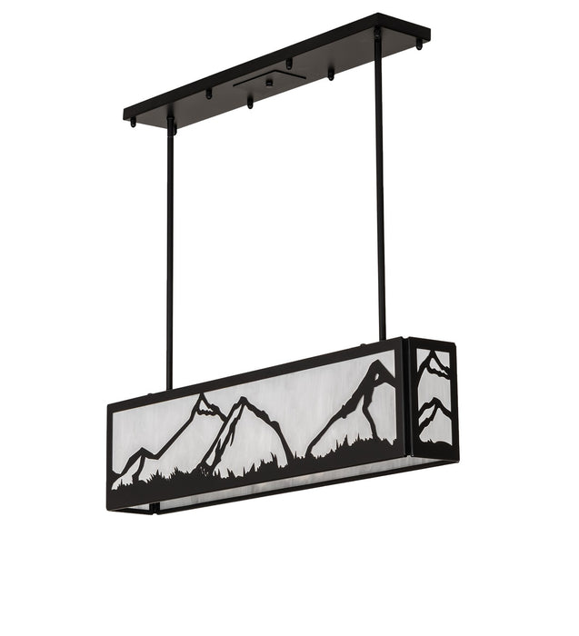 Meyda Tiffany 257743 Four Light Pendant, Solar Black