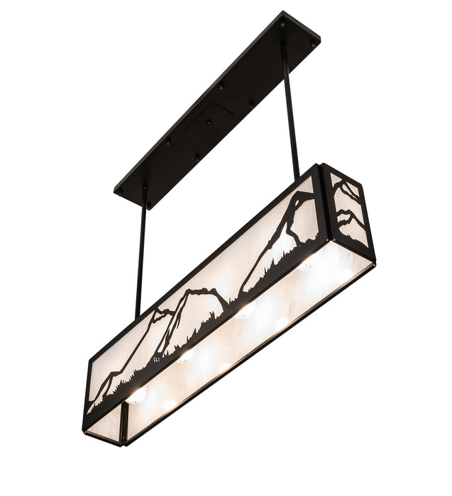 Meyda Tiffany 257743 Four Light Pendant, Solar Black