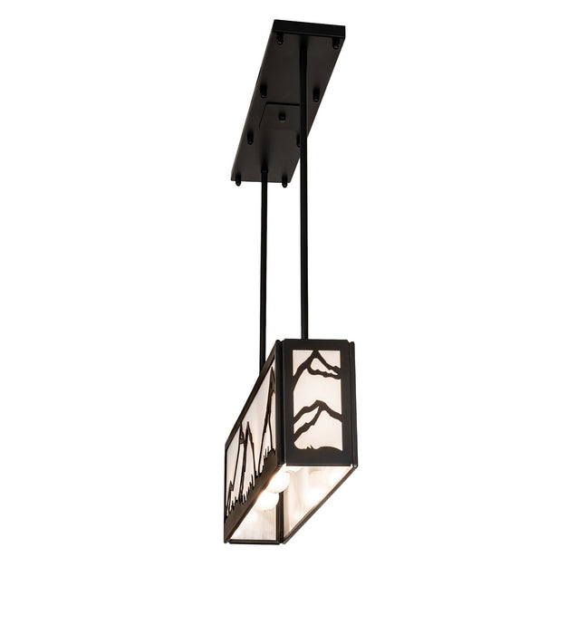 Meyda Tiffany 257743 Four Light Pendant, Solar Black
