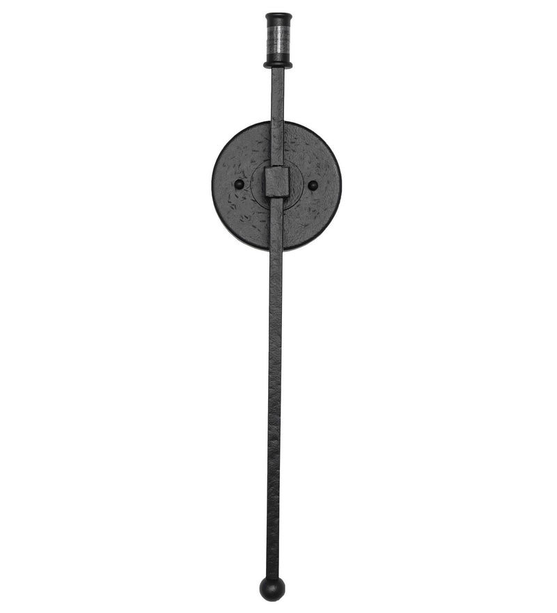 Meyda Tiffany 258279 One Light Wall Sconce, Black Satin Wrought Iron