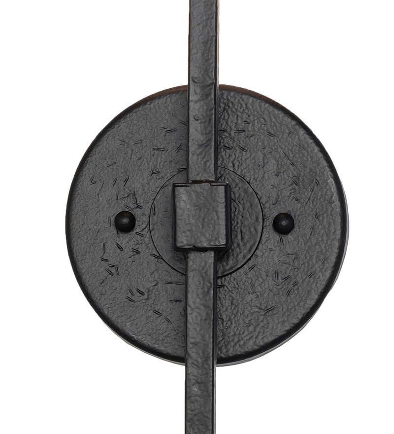 Meyda Tiffany 258279 One Light Wall Sconce, Black Satin Wrought Iron