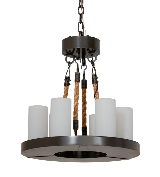 Meyda Tiffany 258347 Six Light Chandelier, Timeless Bronze