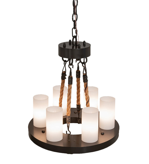 Meyda Tiffany 258347 Six Light Chandelier, Timeless Bronze