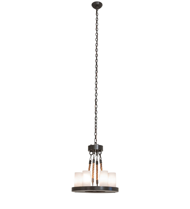Meyda Tiffany 258347 Six Light Chandelier, Timeless Bronze