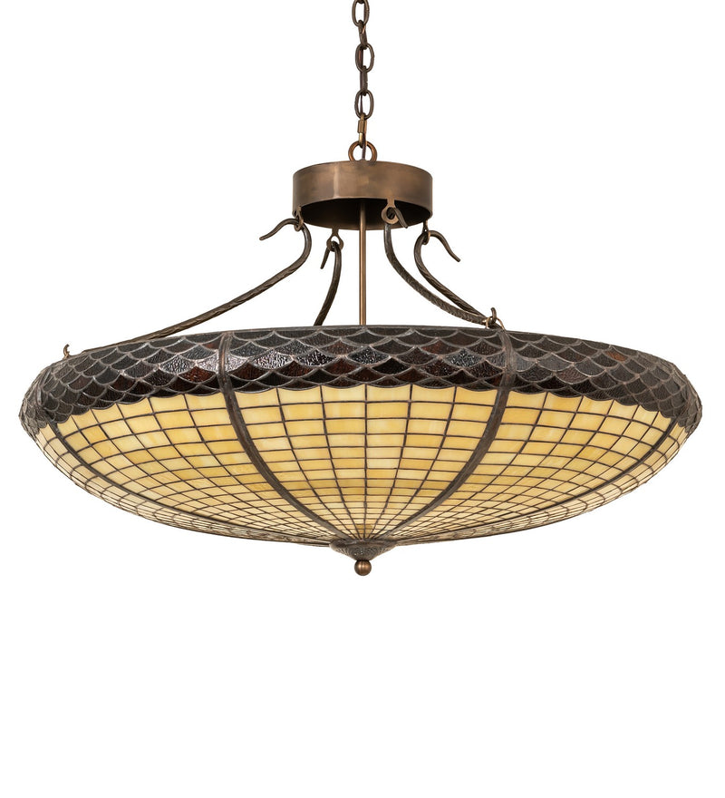 Meyda Tiffany 258690 Six Light Pendant, Antique Copper