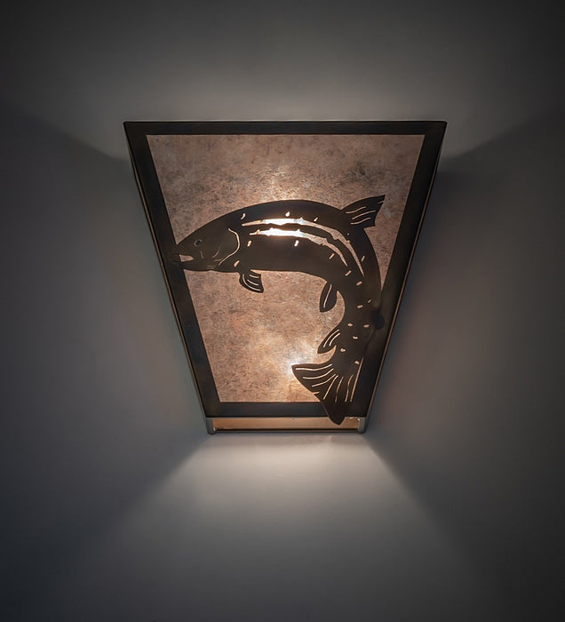 Meyda Tiffany 258986 Two Light Wall Sconce, Light Burnished Antique Copper