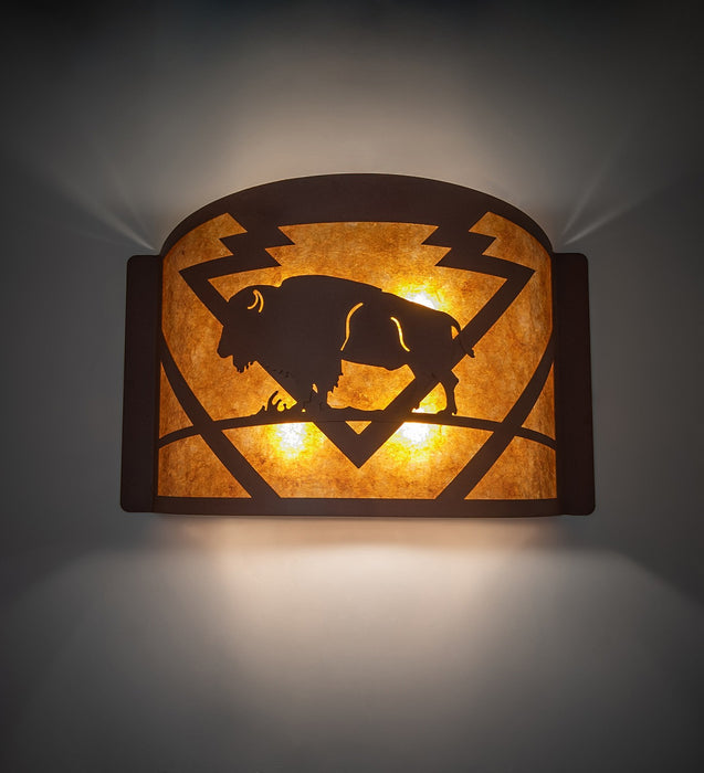 Meyda Tiffany 259241 Four Light Wall Sconce, Rust