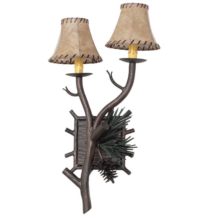 Meyda Tiffany 259431 Two Light Wall Sconce, Rust,Copper