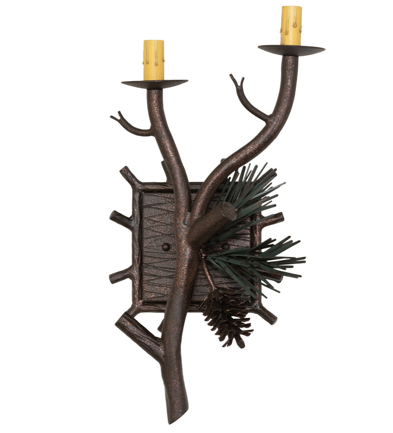 Meyda Tiffany 259431 Two Light Wall Sconce, Rust,Copper