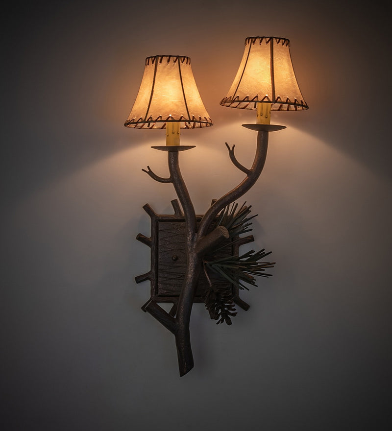 Meyda Tiffany 259431 Two Light Wall Sconce, Rust,Copper