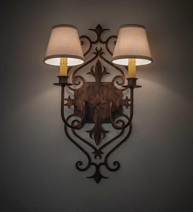 Meyda Tiffany 259504 Two Light Wall Sconce, Bronze