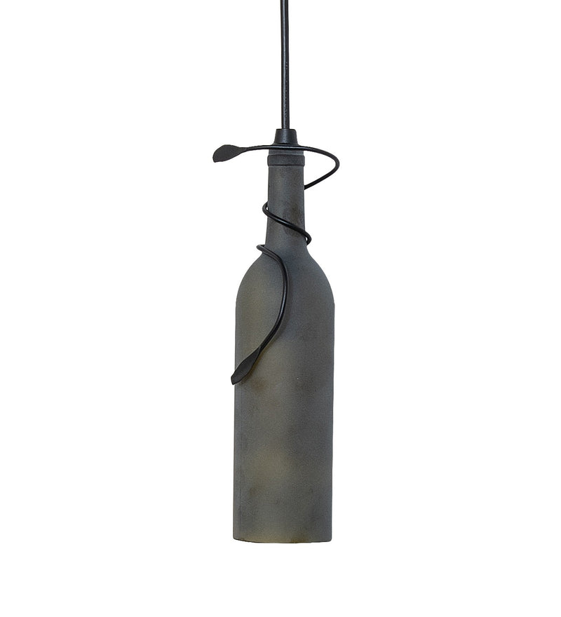 Meyda Tiffany 260954 One Light Mini Pendant, Black Metal