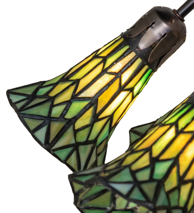 Meyda Tiffany 261670 Ten Light Table Lamp, Mahogany Bronze