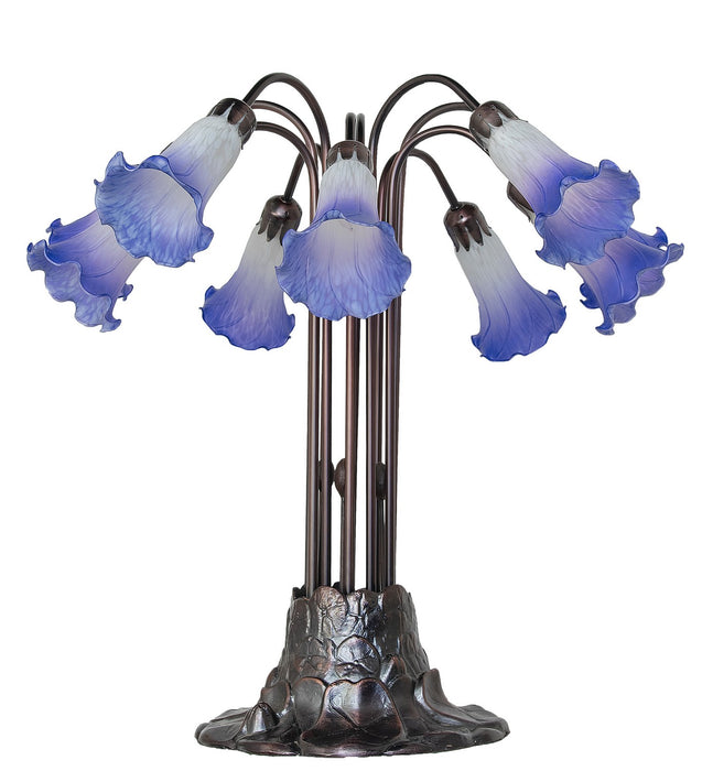 Meyda Tiffany 261674 Ten Light Table Lamp, Mahogany Bronze