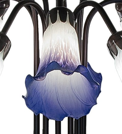 Meyda Tiffany 261674 Ten Light Table Lamp, Mahogany Bronze