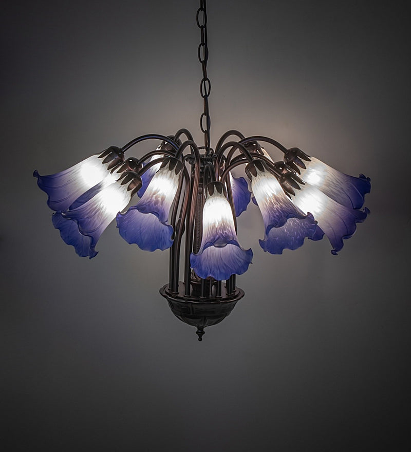 Meyda Tiffany 261736 12 Light Chandelier, Mahogany Bronze