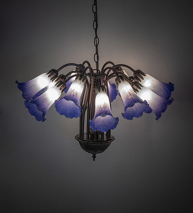 Meyda Tiffany 261736 12 Light Chandelier, Mahogany Bronze