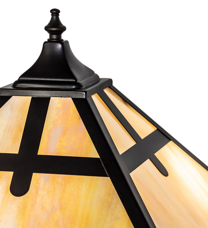 Meyda Tiffany 262041 Two Light Table Lamp, Mahogany Bronze