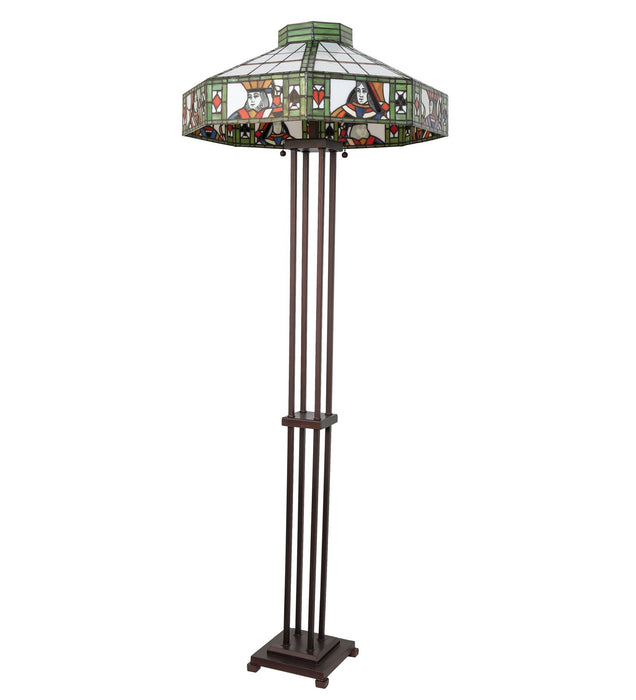 Meyda Tiffany 262581 Two Light Floor Lamp, Mahogany Bronze