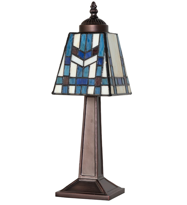 Meyda Tiffany 262770 One Light Mini Lamp, Mahogany Bronze