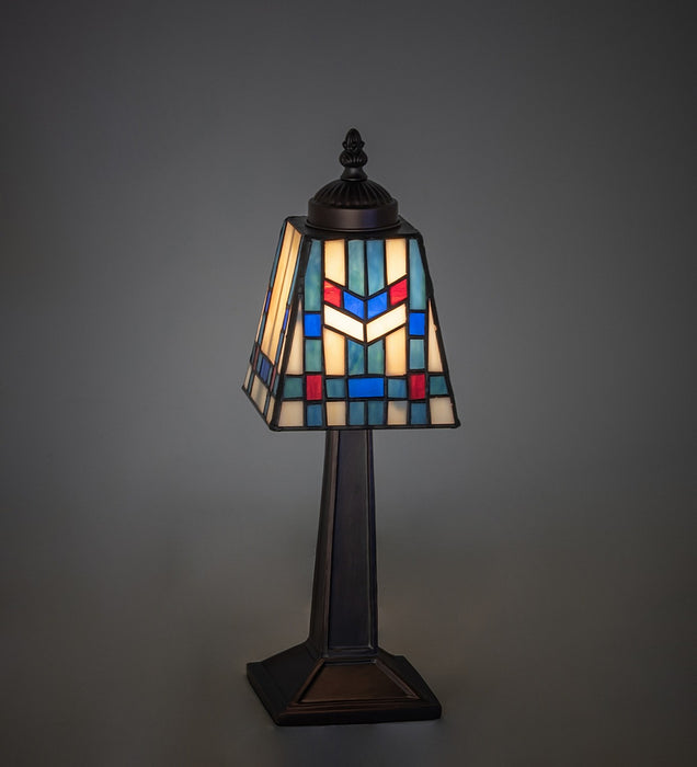 Meyda Tiffany 262770 One Light Mini Lamp, Mahogany Bronze