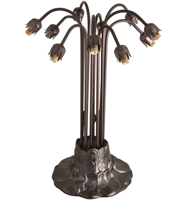 Meyda Tiffany 78108 Ten Light Table Lamp, Mahogany Bronze