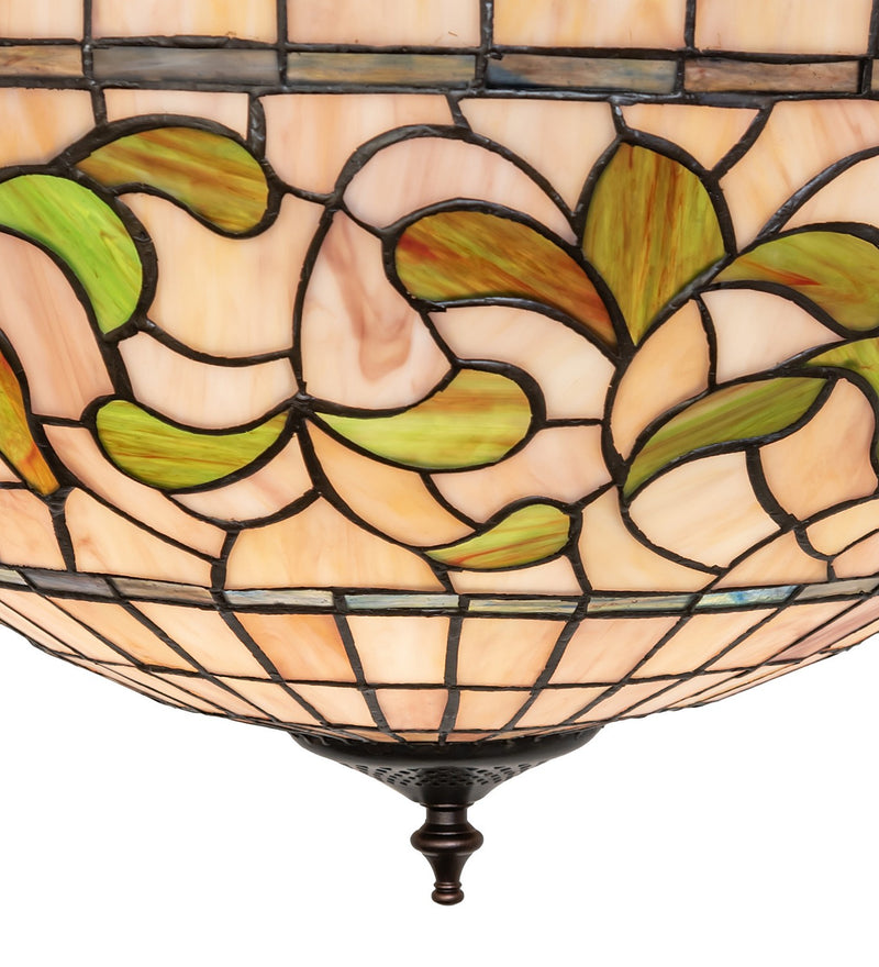 Meyda Tiffany 17530 Three Light Pendant, Mahogany Bronze