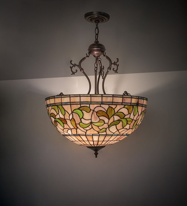 Meyda Tiffany 17530 Three Light Pendant, Mahogany Bronze
